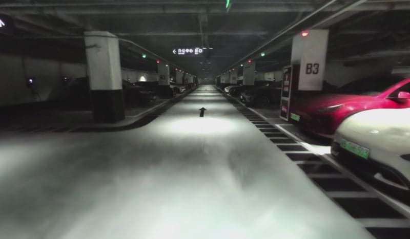 Professional Gaussian Splatting of a large underground parking lot captured by 3DMakerpro Raven LiDAR.