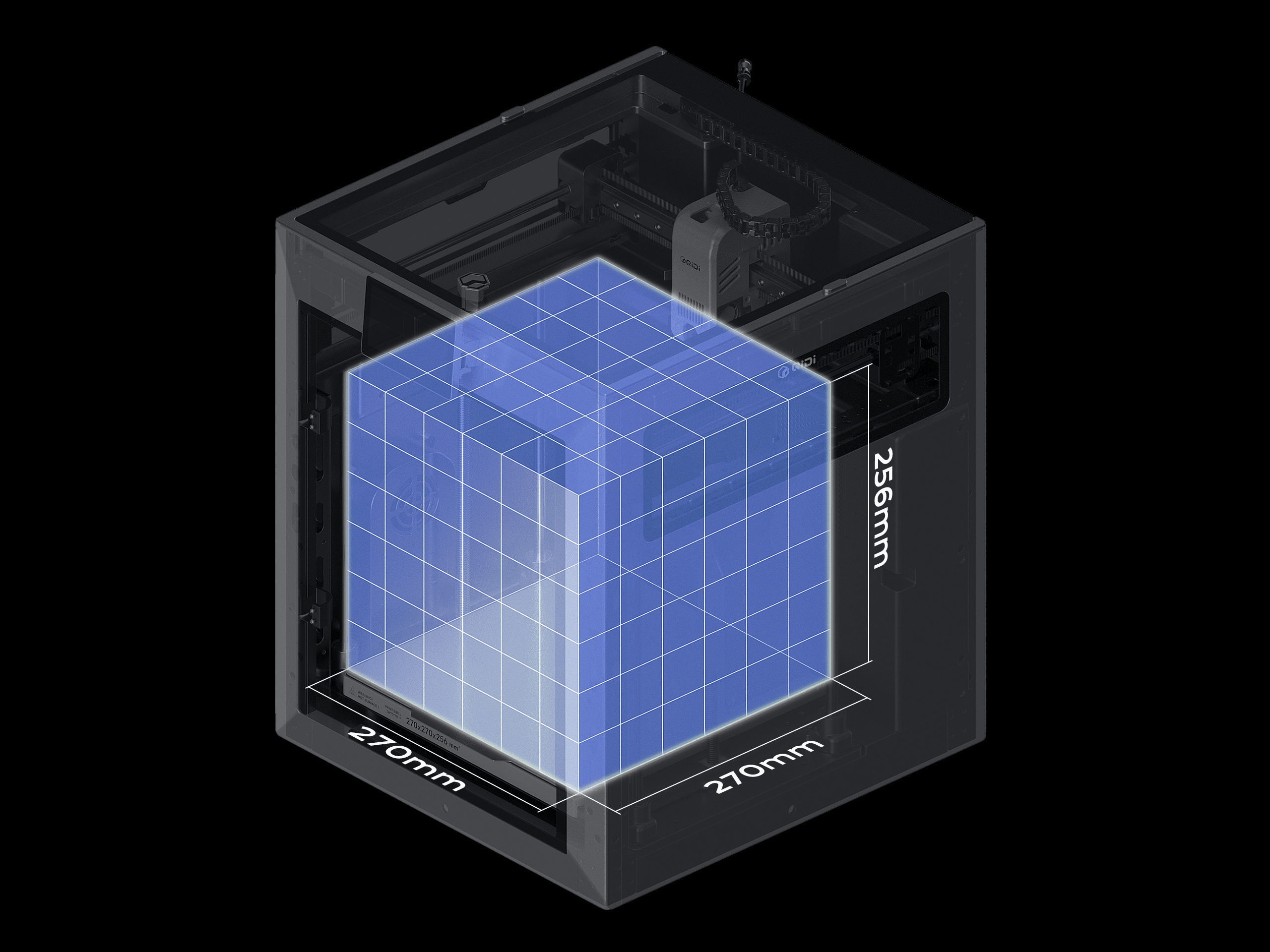 <p>Build volume </p><p>270×270×256 mm</p>