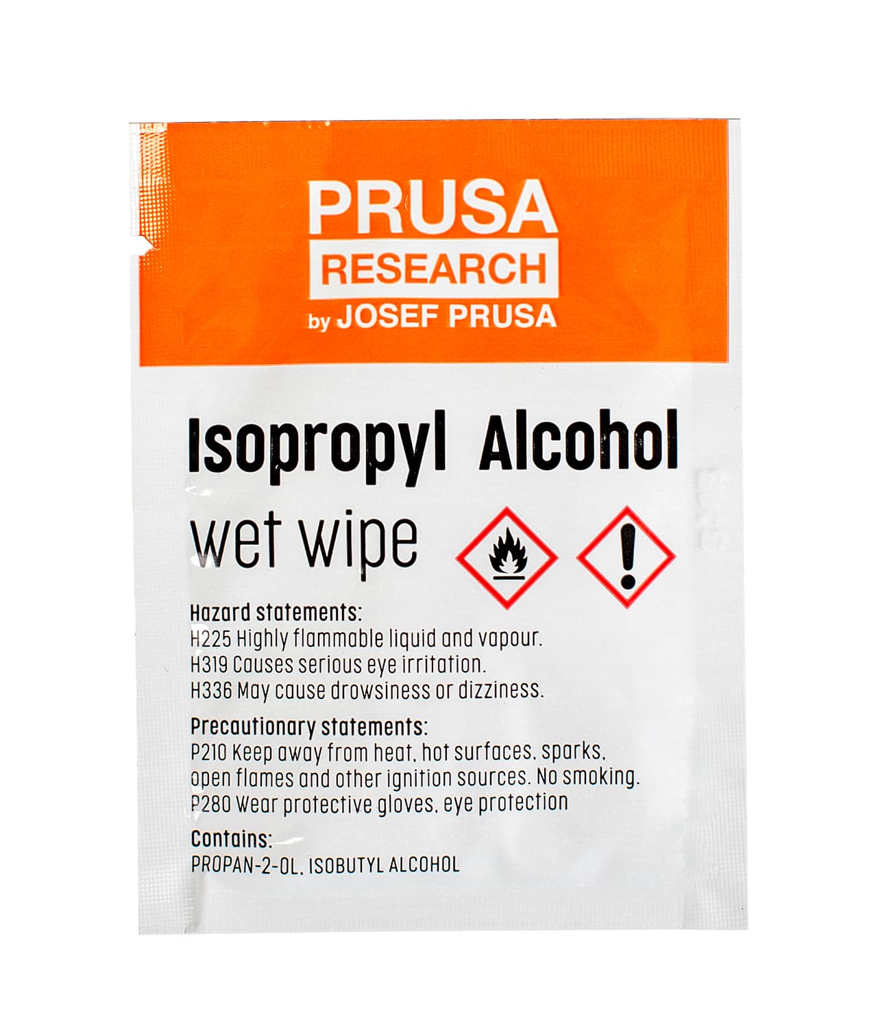 Aclohol saturated wipes
