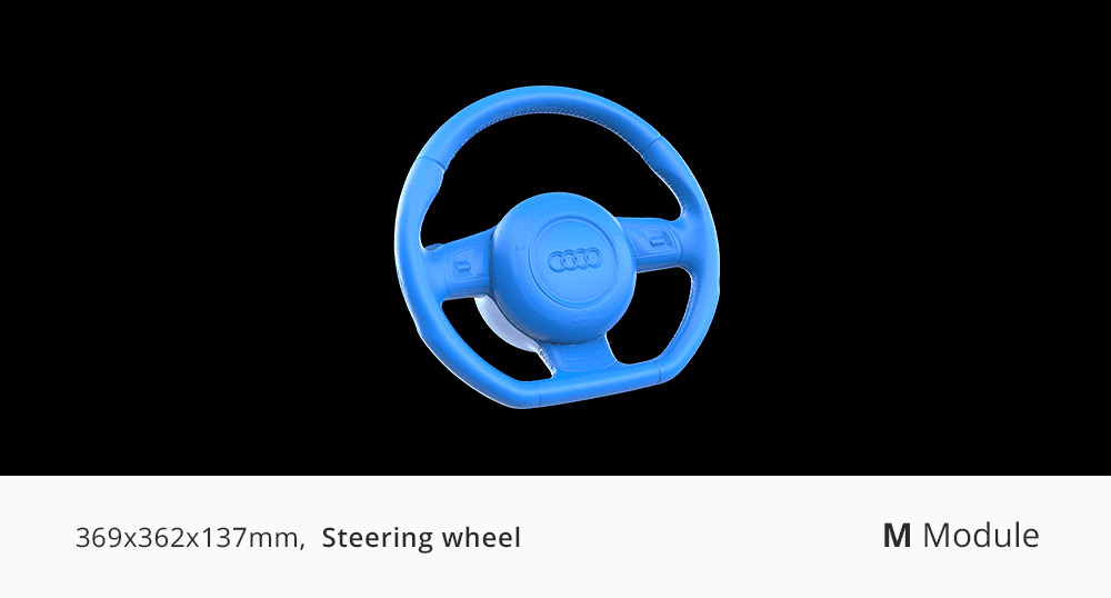 Car steering wheel 3D scan model captured by 3DMakerpro Turtle M Module.