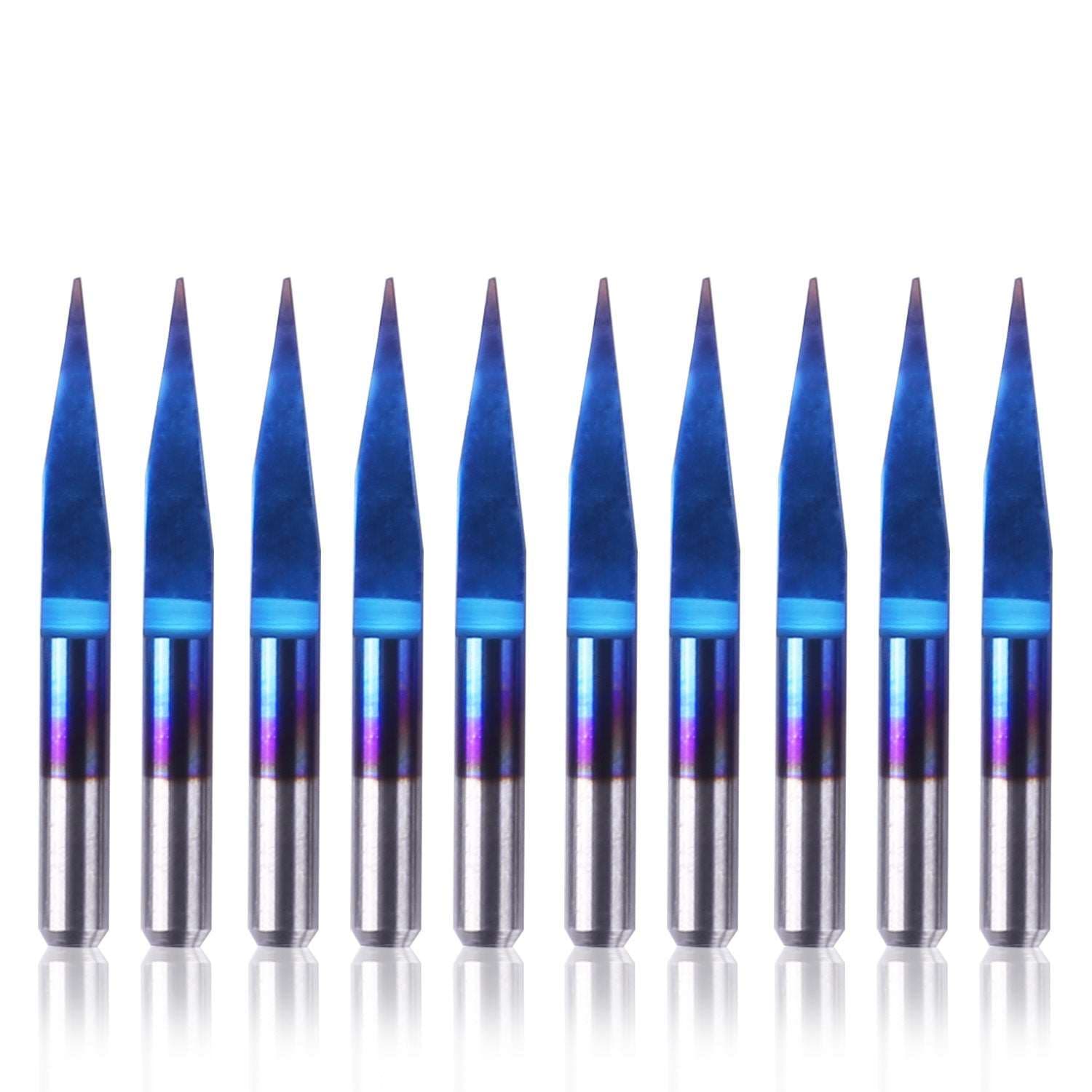 70V15, 1/8", 15 Degree Set V15, 0.1mm, 10-PCS Engraving Bits