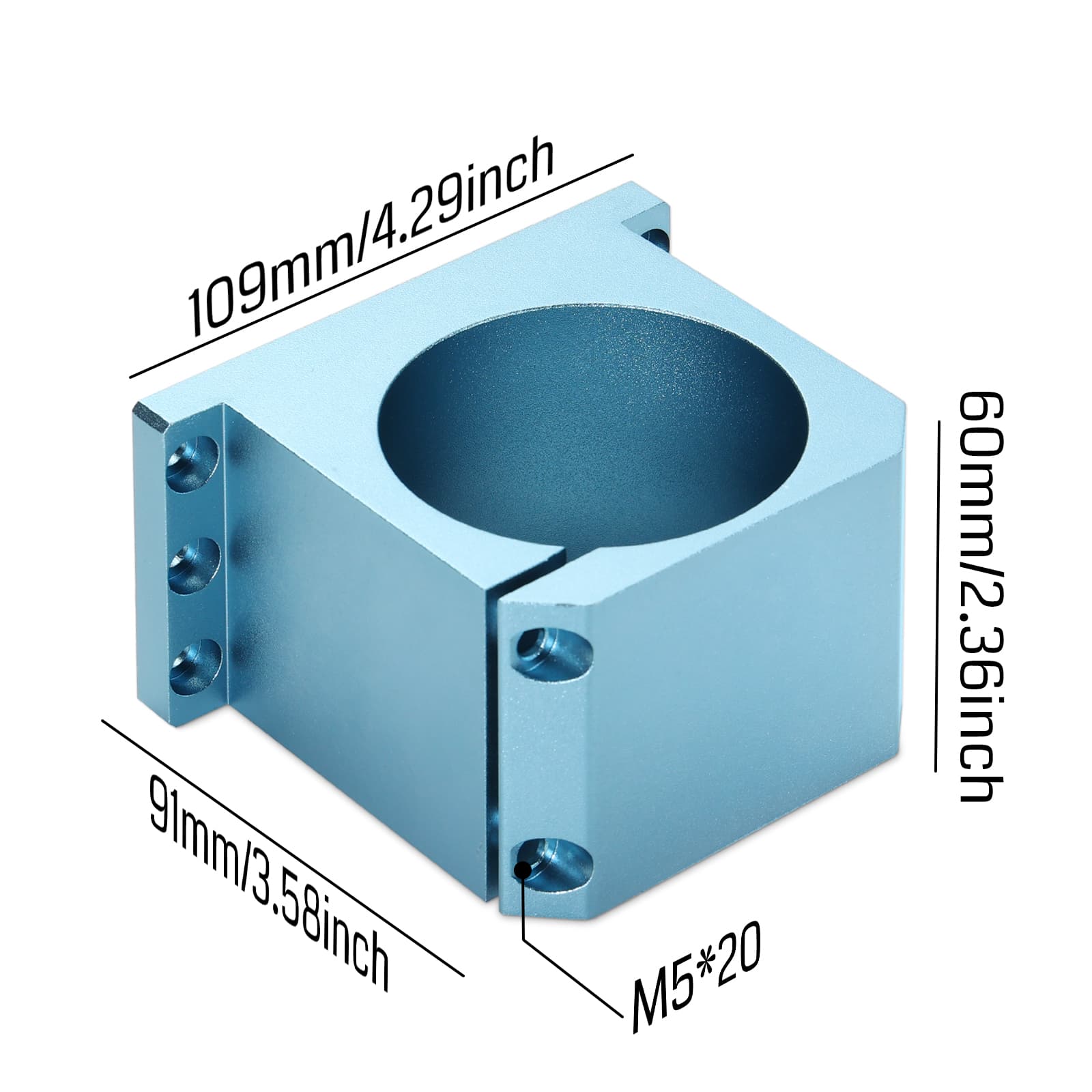 6050 φ65-69mm Aluminum Spindle Mount for CNC Spindle or Trimmer Router of Genmitsu PROVerXL 6050 Plus
